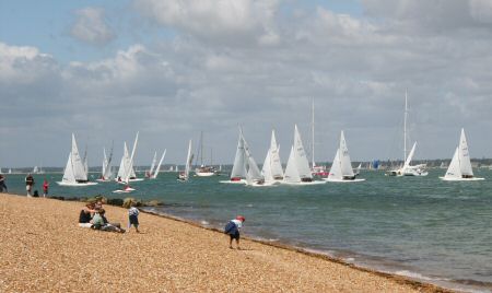 Dragons tacking up the shore